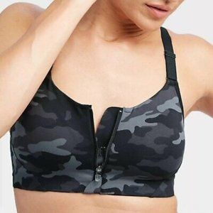 All in Motion Camo Print High Support Zip Front Bra 38D